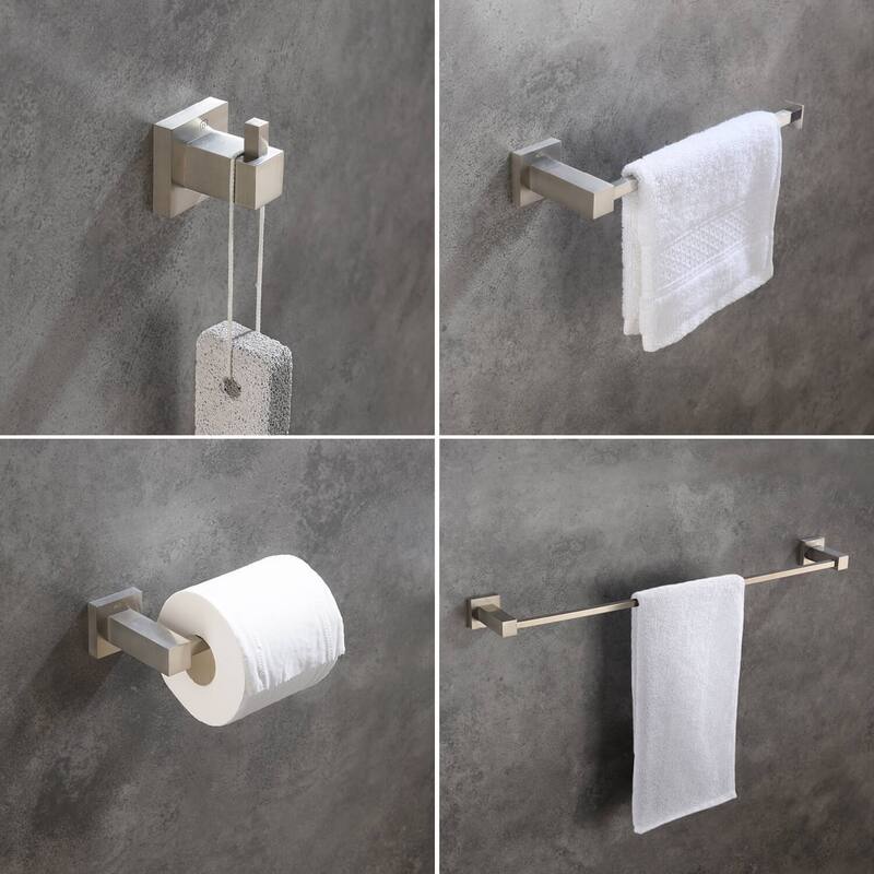 Cube 4 Piece Bathroom Hardware Set