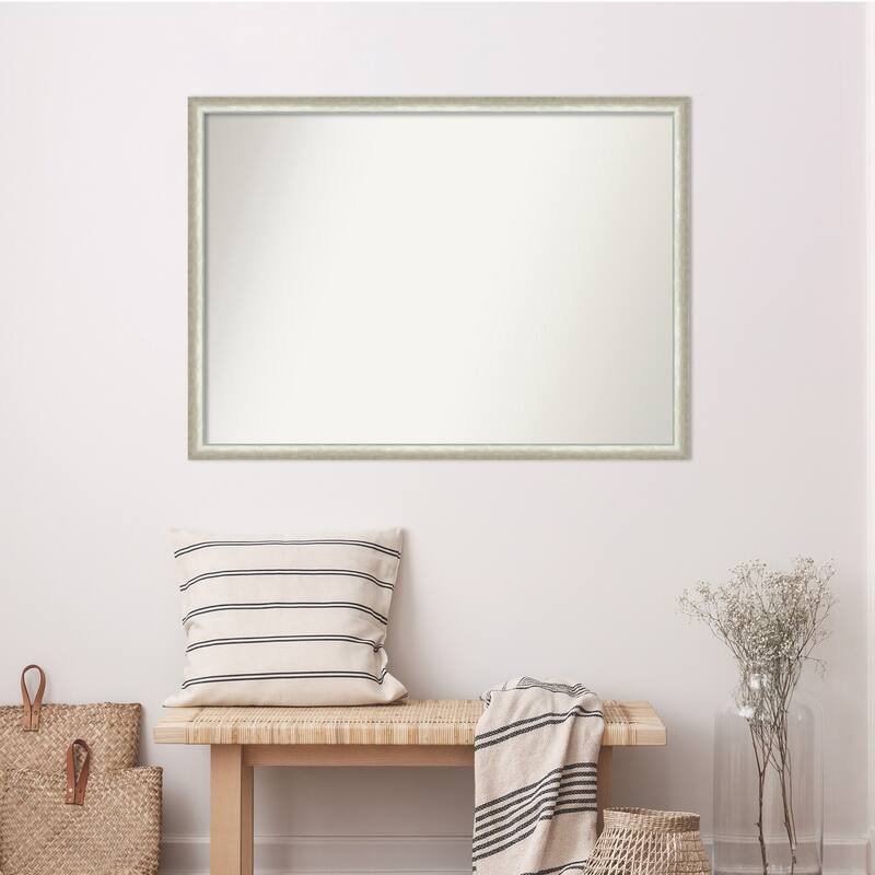 Two Tone Non-Beveled Wood Framed Wall Mirror