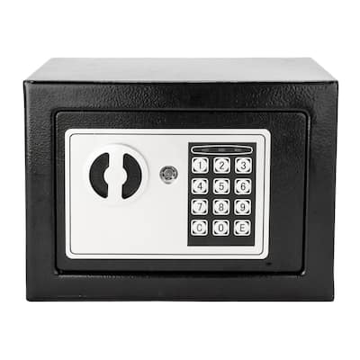 Home Use Electronic Password Steel Plate Safe Box Black - Grey