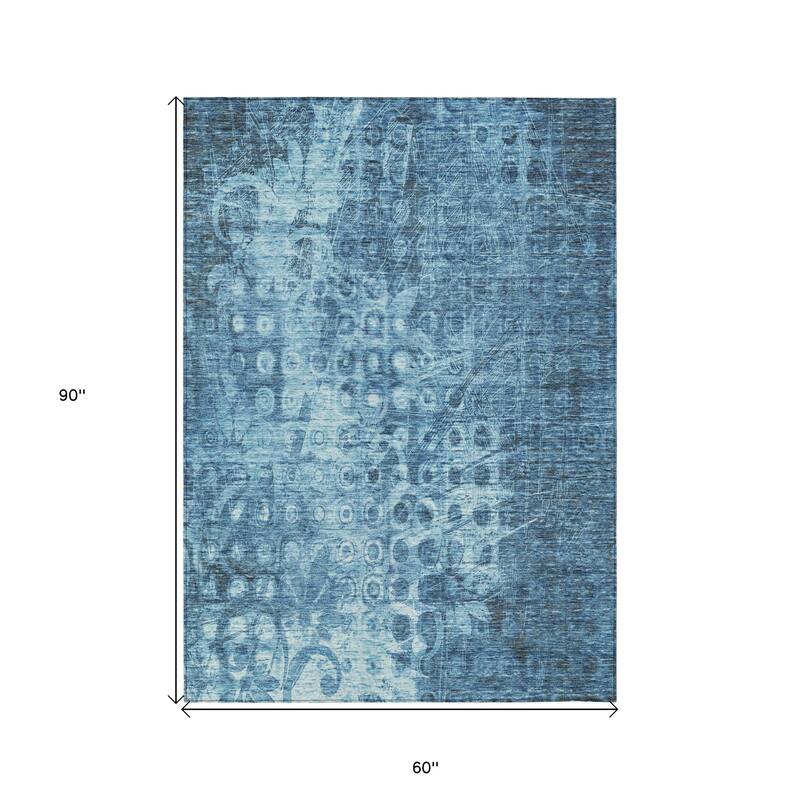 HomeRoots Ikat Transitional Rectangle Outdoor Rug