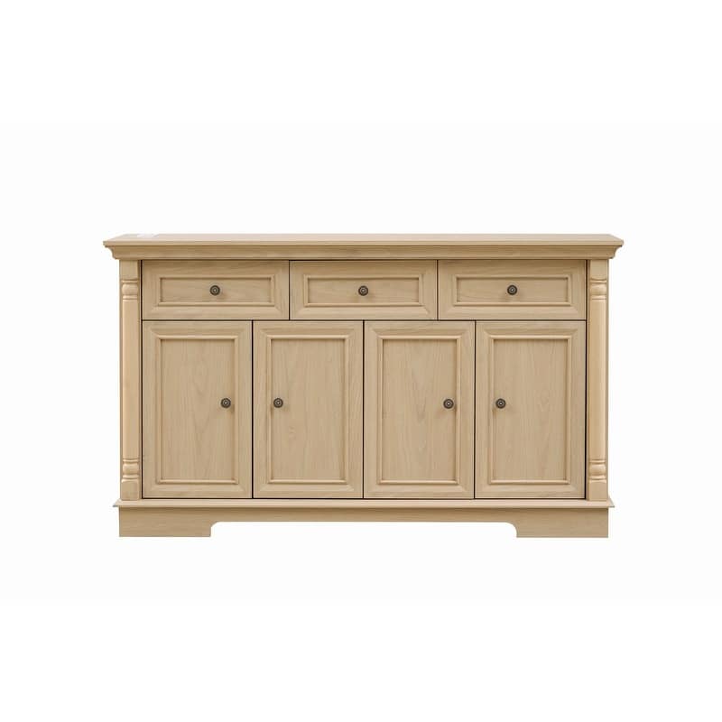 Farmhouse 55" Sideboard Buffet, Kitchen Storage Cabinet with 3 Drawers for Organized Home Living Solutions