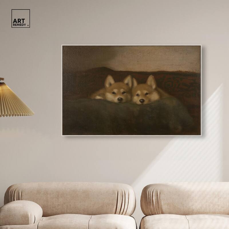 Rustic Dog Days Canvas by Art Remedy