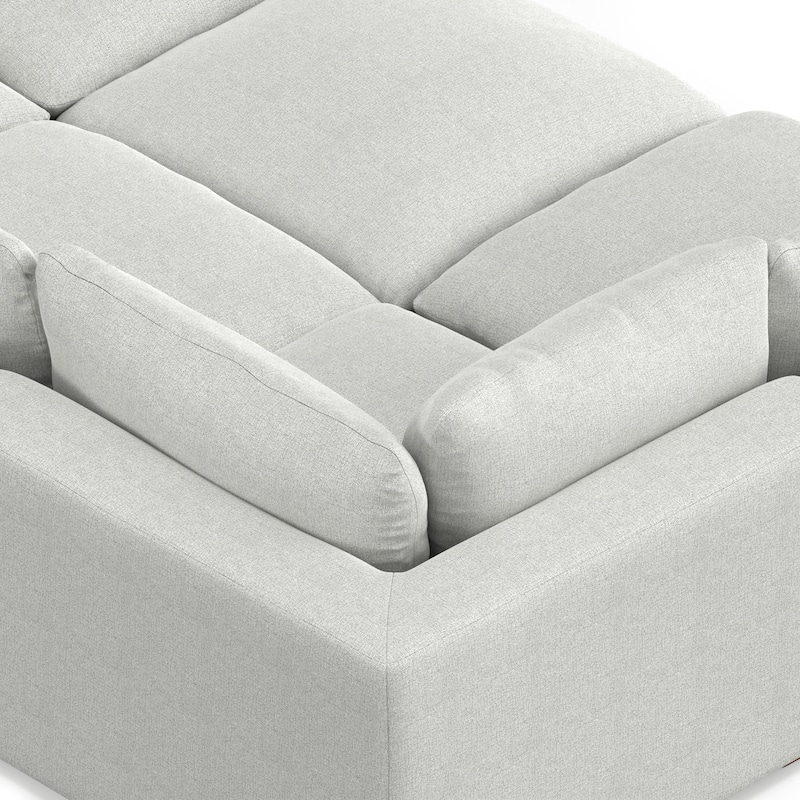 WYNDENHALL Marlee Pit Sectional Modular Sofa in Velvety Chenille Performance Fabric