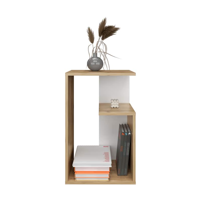 Side Table 25" H, 1 Shelf,full assembly required,FSC Certified CPSIA Compliant