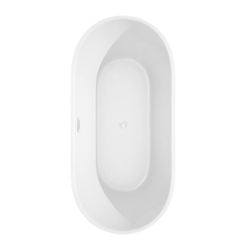 Wyndham Collection Carissa CD 67-inch White Freestanding Tub w/ Faucet