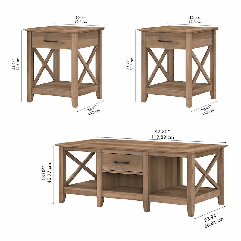 Coffee Table with Set of 2 End Tables
