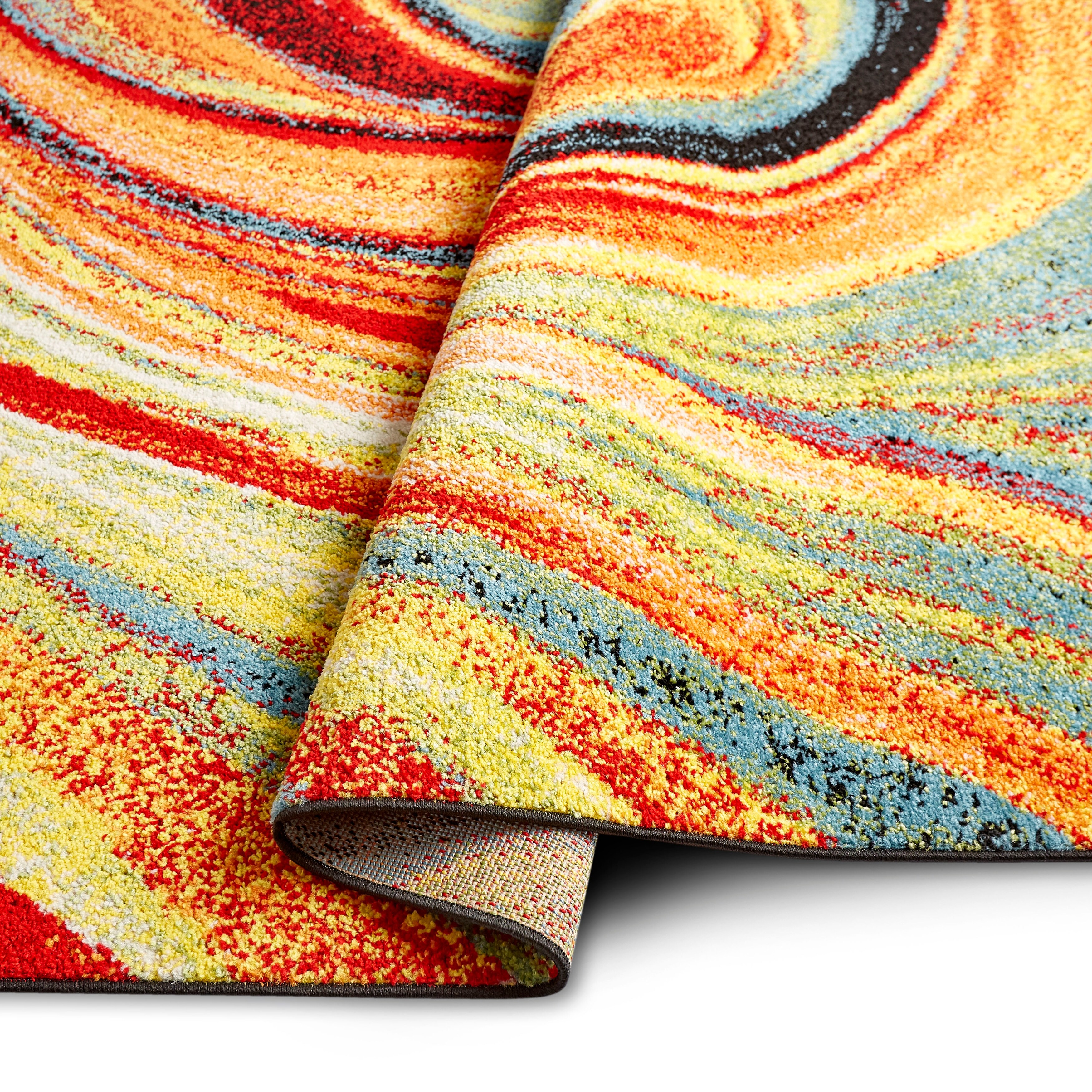 Home Dynamix Splash Adja Abstract Rainbow Swirl Area Rug