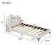 preview thumbnail 4 of 10, Beige Twin Size Upholstered Platform Bed with Cloud-Shaped Headboard