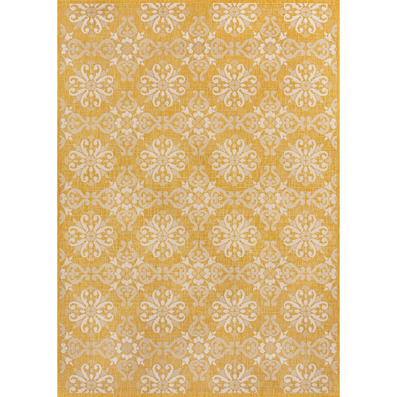 JONATHAN Y Maribel Traditional Mediterranean Tile Design Indoor/Outdoor Area Rug - 4 X 6 - Yellow/Cream