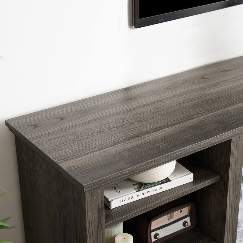 Large TV Stands with Adjustable Shelves and 6 Cable Management Cutouts