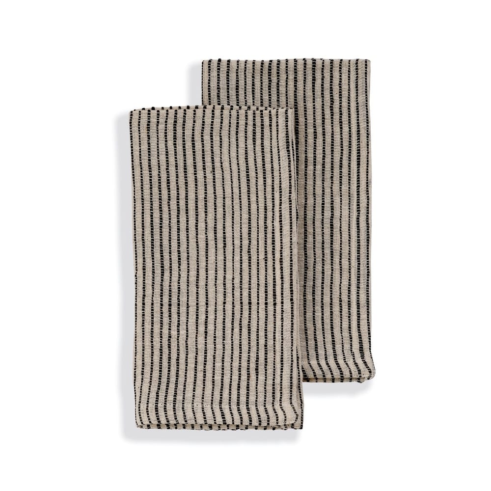 ON TRACK Napkins - Handmade Organic Cotton by Sustainable Threads | Fair Trade | Eco-Dyed - 20"x20" (Set of 2)