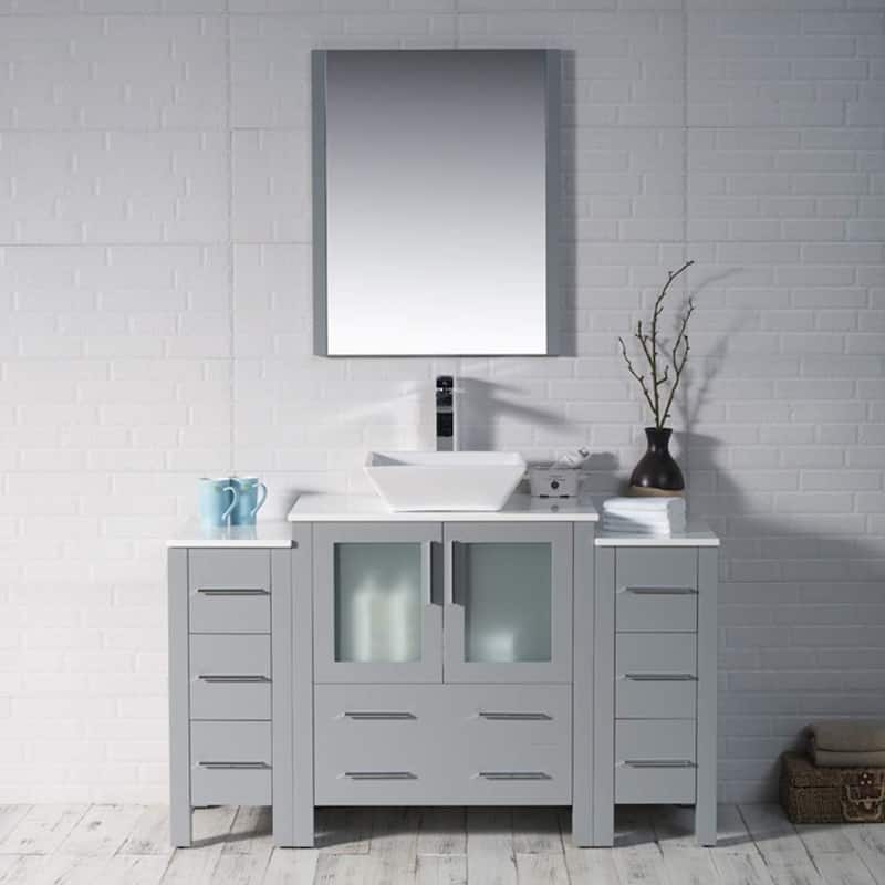 Blossom Sydney 54" Bathroom Vanity with Double Side Cabinets & Mirror