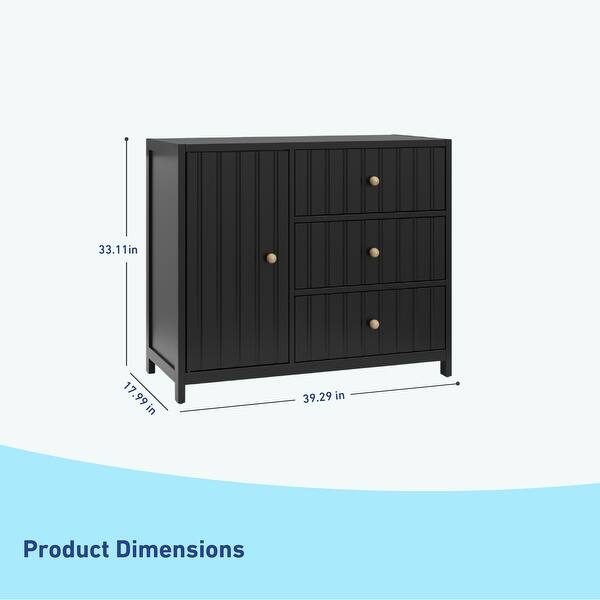 dimension image slide 2 of 3, Graco Teddi 3 Drawer Combo Dresser