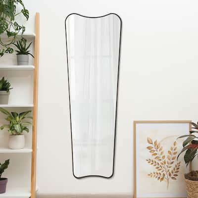 20 in. W x 59 in. H Metal Framed Wall Mounted Full-Length Mirror - 59.06 H x 19.69 W x 1.08 D
