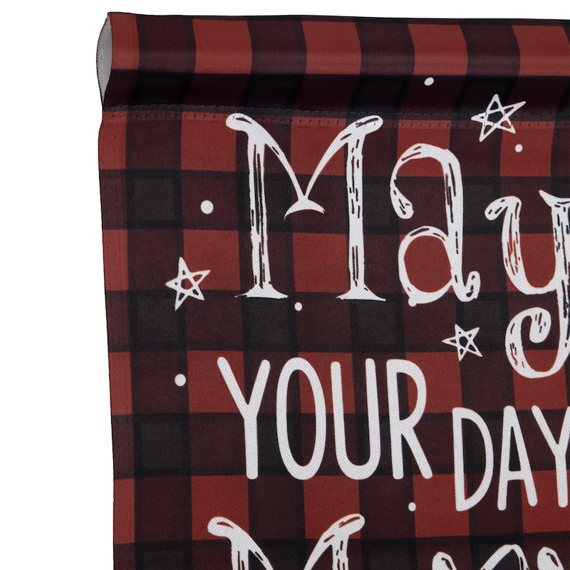 Buffalo Plaid "Merry Bright" Christmas Outdoor Garden Flag 18" x 12.5"