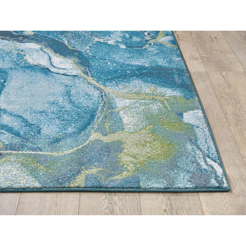 Domani Globe Modern Marble Area Rug