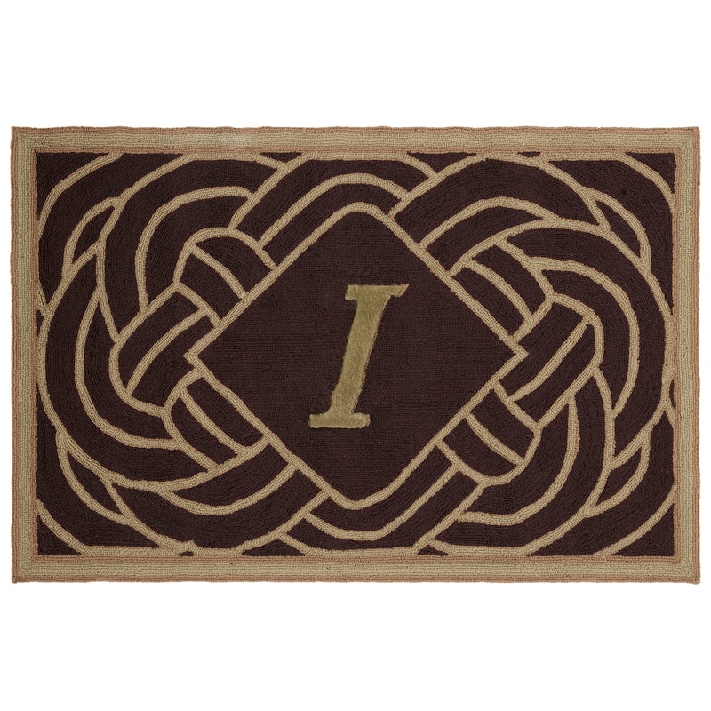 SAFAVIEH Hand-hooked Monogram M Chocolate Rug