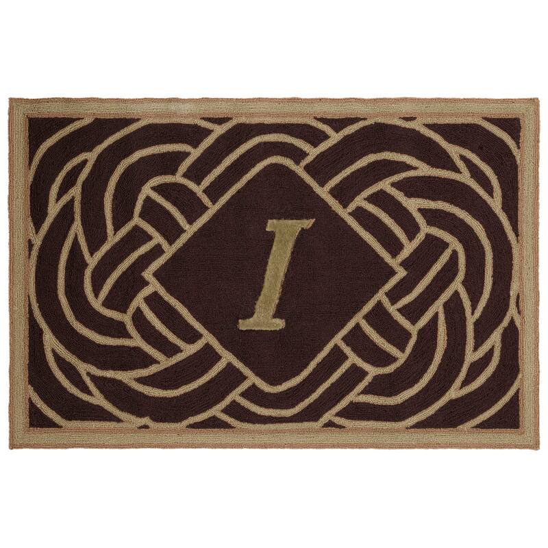 SAFAVIEH Hand-hooked Monogram Radica M Chocolate Rug
