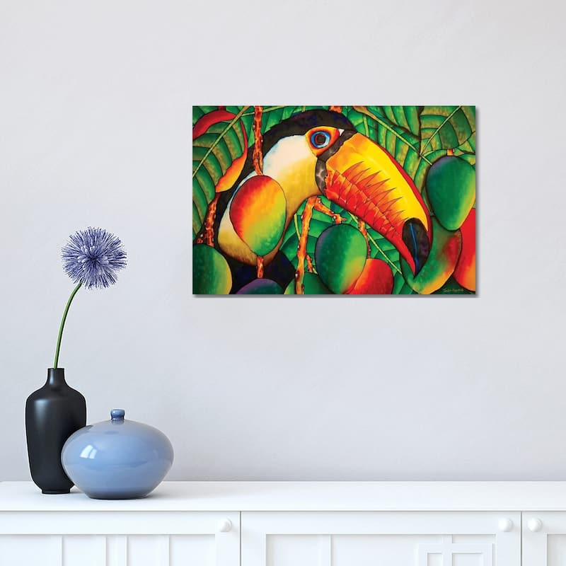 iCanvas "Paradise Toucan" by Daniel Jean-Baptiste Canvas Print - 12x18x1.5
