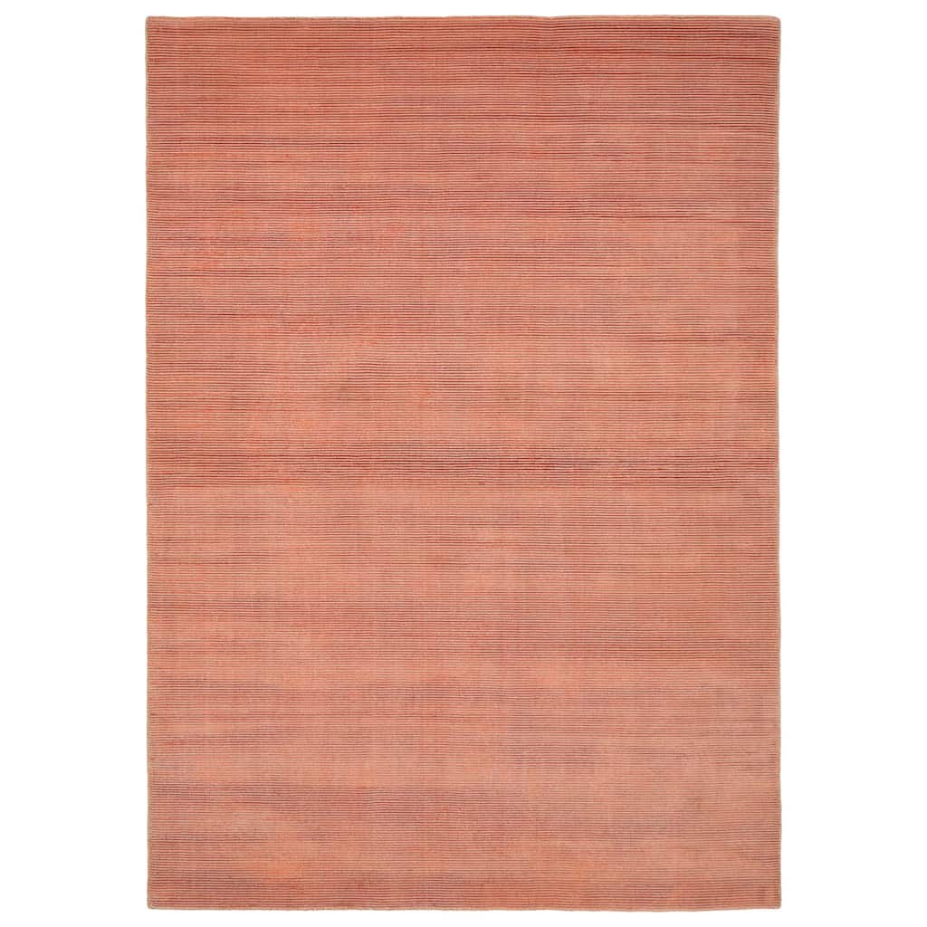 ECARPETGALLERY Hand Loomed Shimmer Dark Copper Viscose, Wool Rug - 5'7 x 7'11