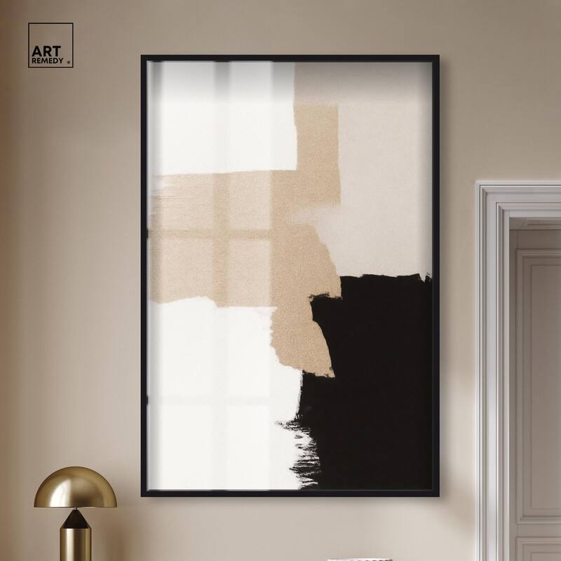 Beige and Black II Shadowbox by Art Remedy