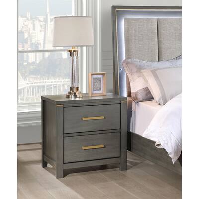 Coaster Furniture Kieran 2-drawer Nightstand Bedside Table Grey