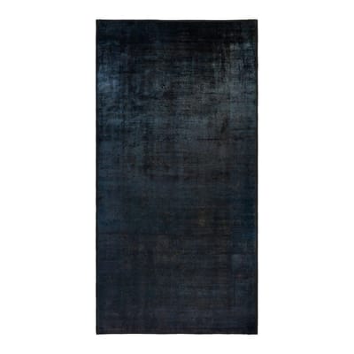Overton Hand Knotted Wool Vintage Inspired Modern Contemporary Overdyed Brown Area Rug - 8' 1" x 16' 3"