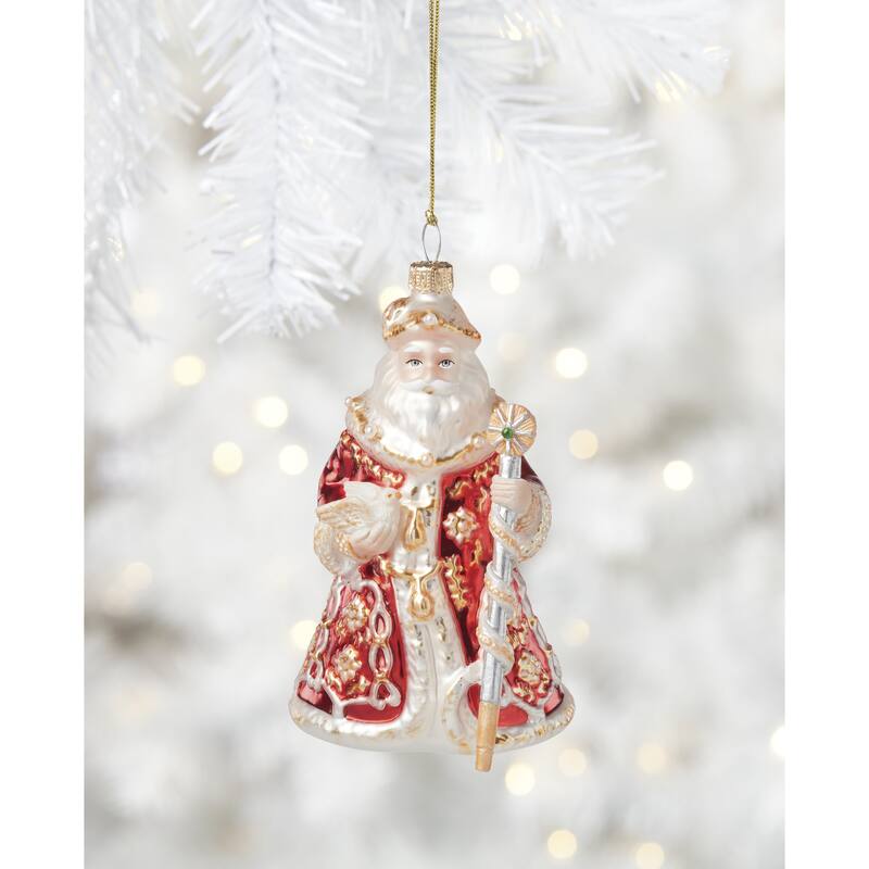 Lenox 2025 Blown Glass Santa Ornament