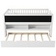 preview thumbnail 22 of 22, Twin Size Wood Low Loft Bed with Storage Shelves, Blackboard & Trundle, No Box Spring Needed