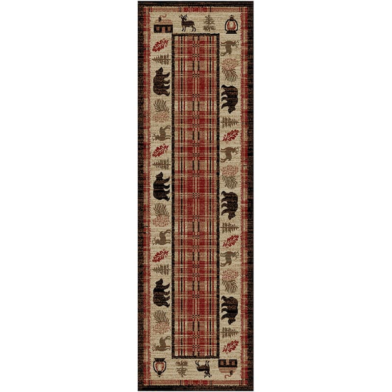 Hearthside Cabin Fever Red Lodge Area Rug - 2'3"x7'7"