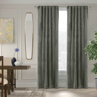Seren Room Darkening Dual Header Curtain Panel