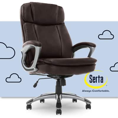 Serta Big and Tall Executive Office Chair, Bonded Leather