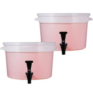 Beverage Dispenser with Spigot and Lid, Iced Tea Lemonade Juice Water Dispenser
