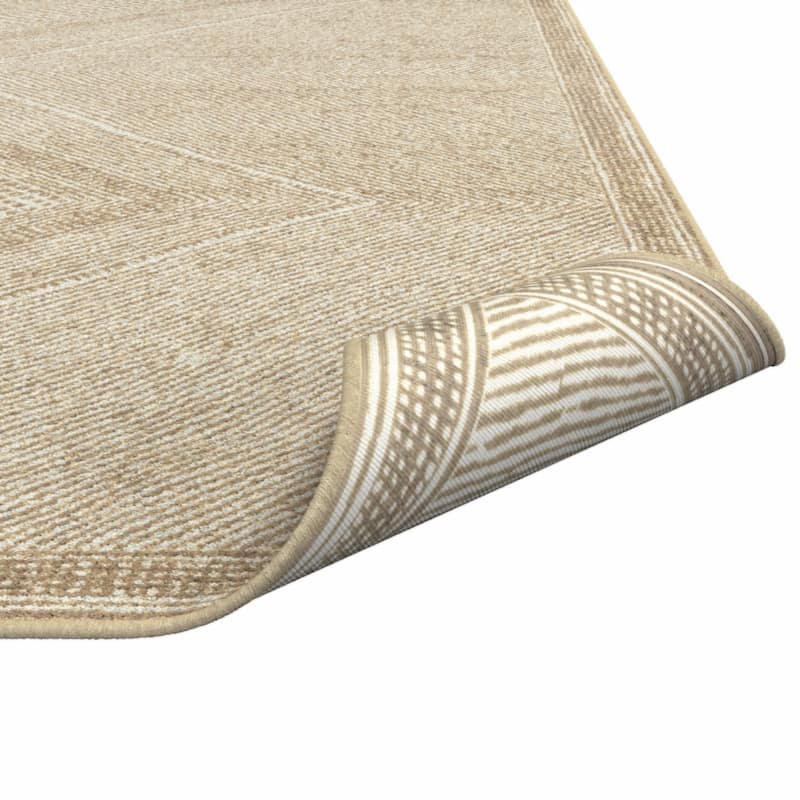 Beige and White Viscose Area Rug 8x10 - 8' x 10'