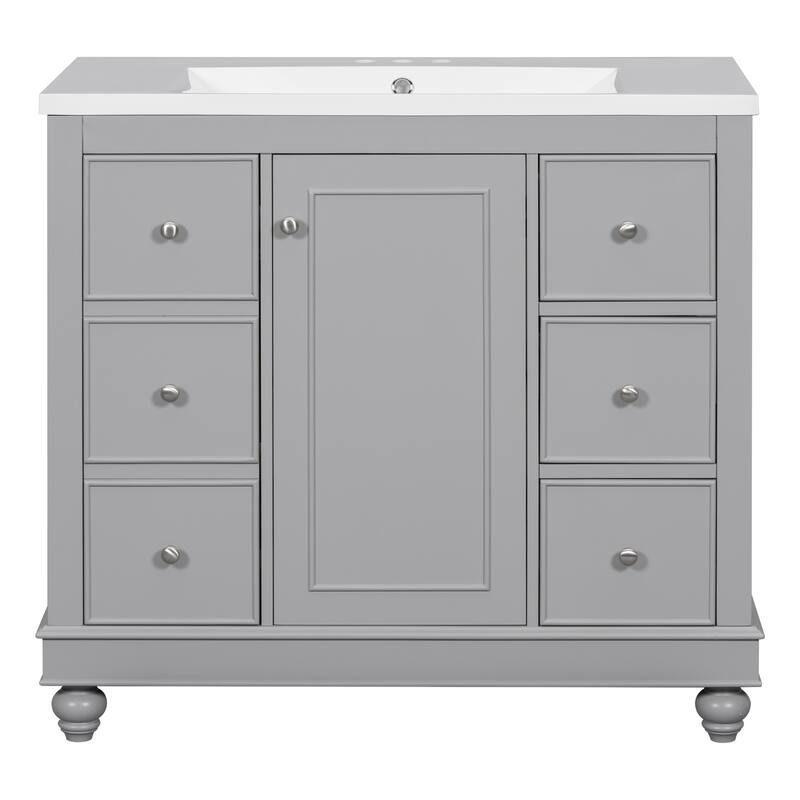 36" Gray Bathroom vanity