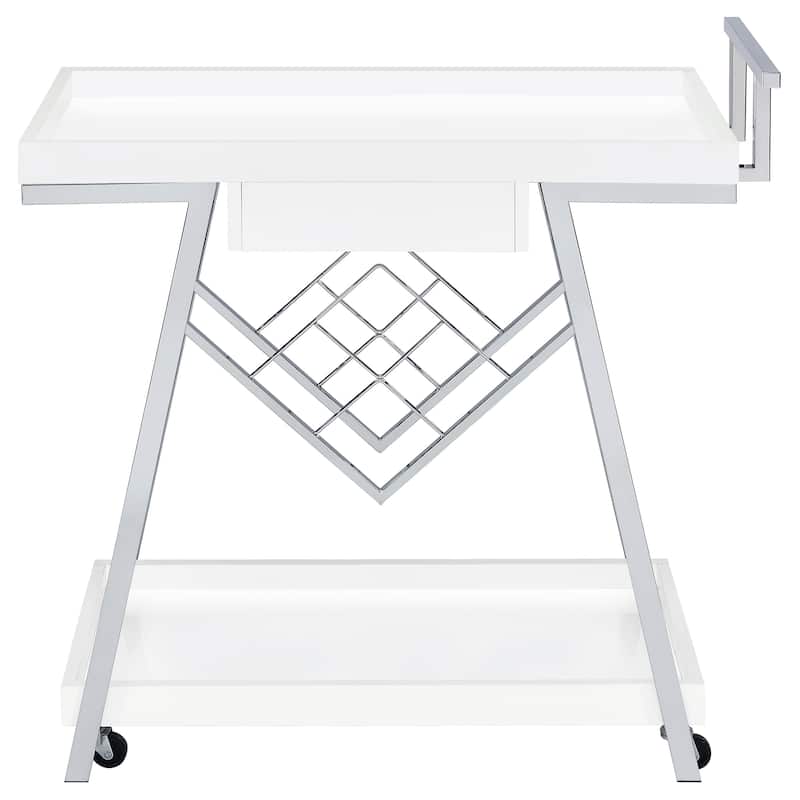 Kinney 1-drawer Engineered Wood Bar Cart