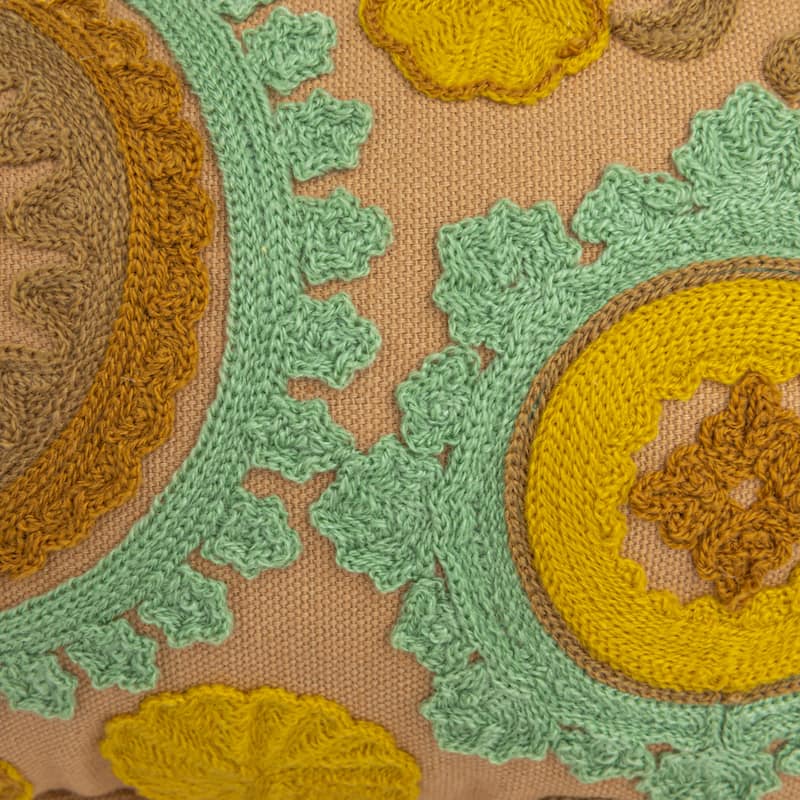 Cotton and Sherpa Pet Bed with Floral Design