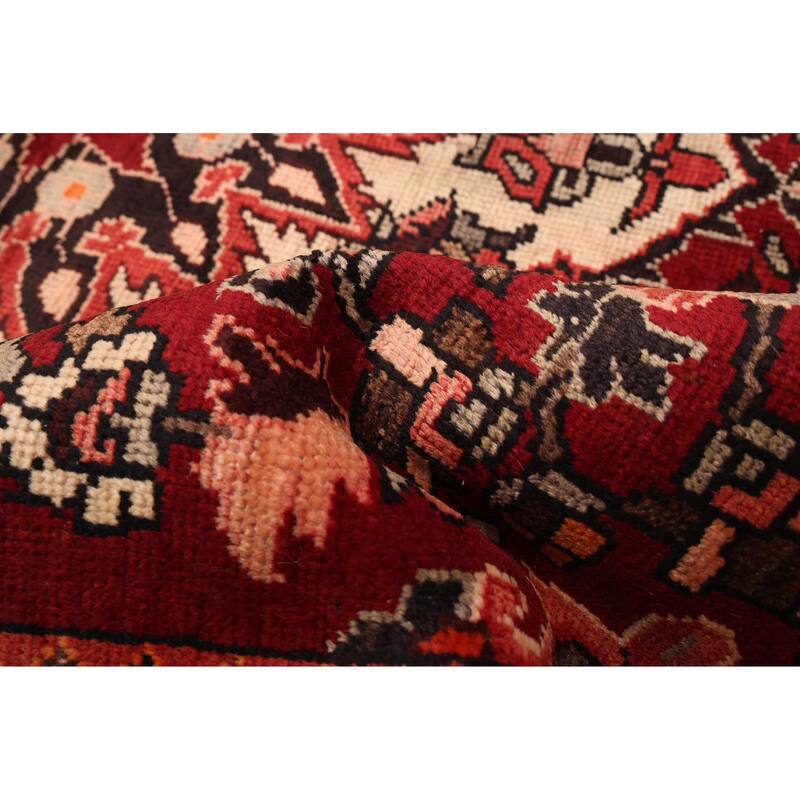 ECARPETGALLERY Hand-knotted Kayseri Vintage Dark Red Wool Rug - 4'7 x 6'8
