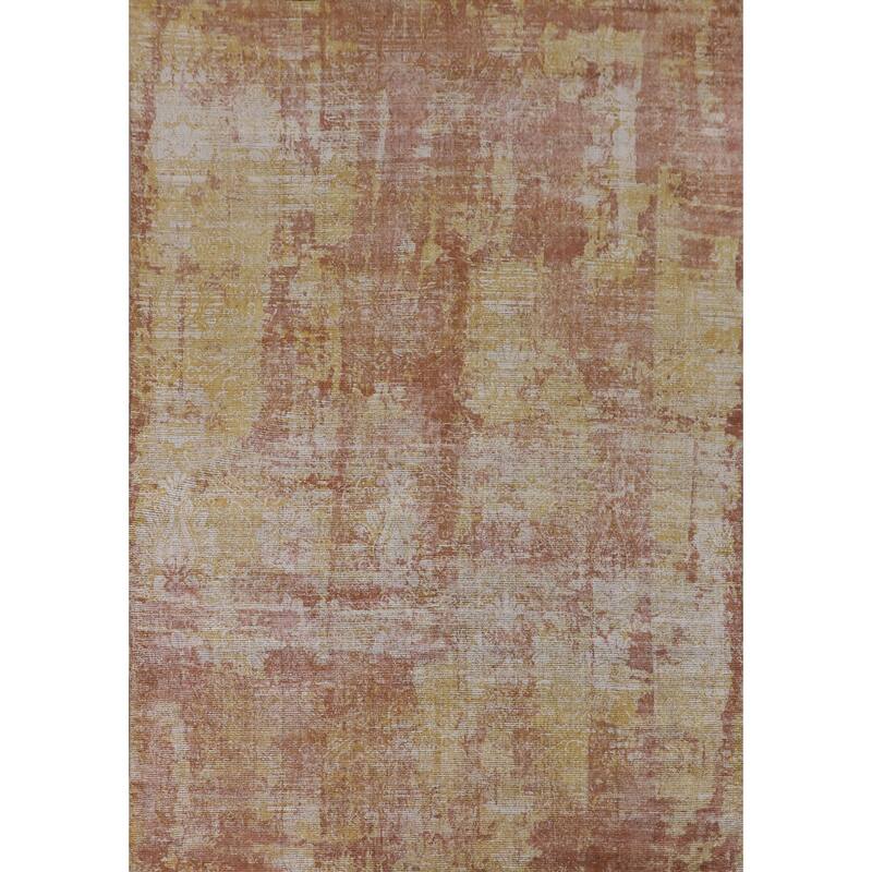 All-Over Abstract Oriental Area Rug Handmade Wool Carpet - 7'10" x 10'0"