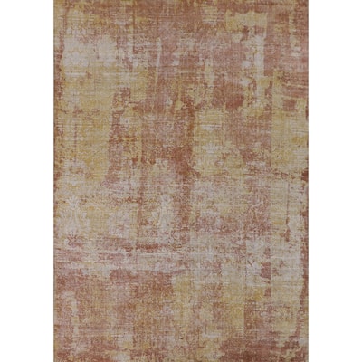 All-Over Abstract Oriental Area Rug Handmade Wool Carpet - 7'10" x 10'0"