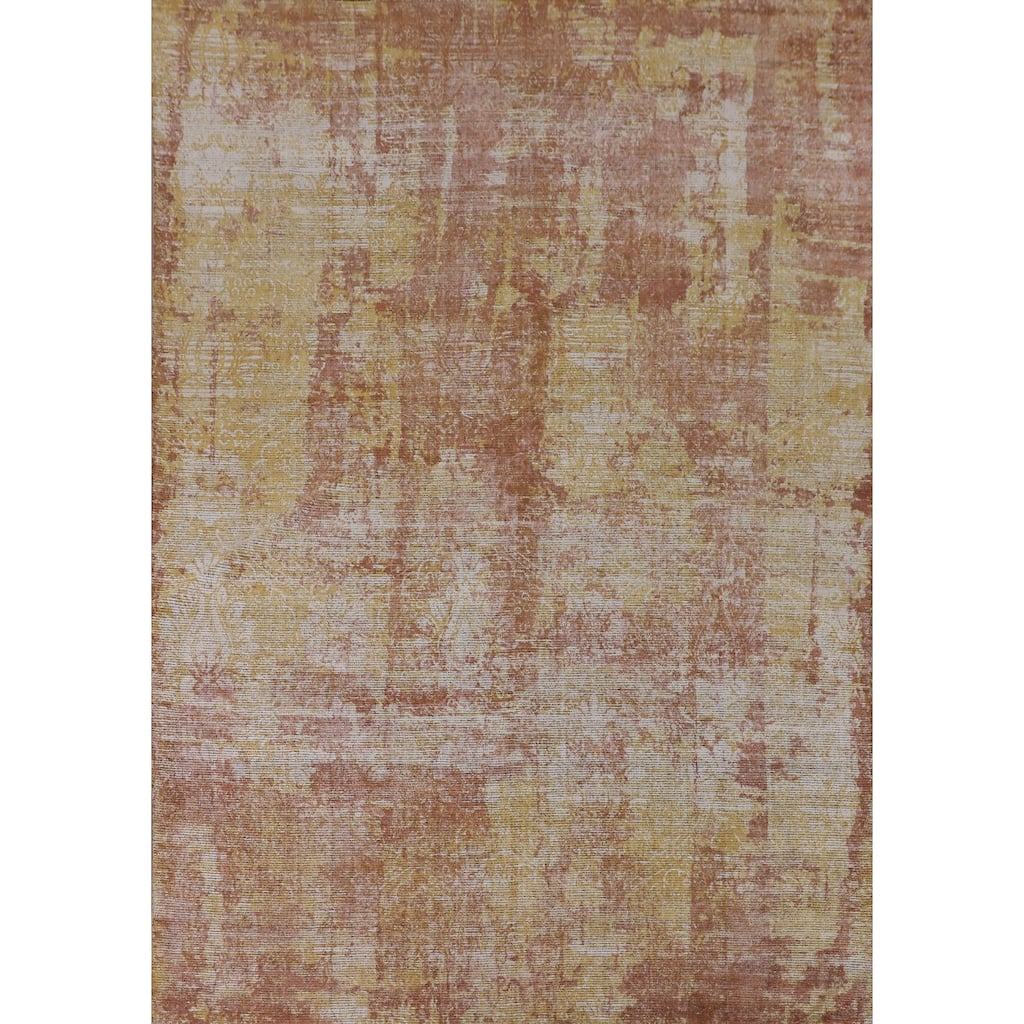All-Over Abstract Oriental Area Rug Handmade Wool Carpet - 7'10" x 10'0"