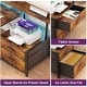 preview thumbnail 56 of 65, Reversible L Shaped Computer Desk with File Drawer & Monitor Stand & Power Outlet & LED Strip, Home Office Desk Corner Desk