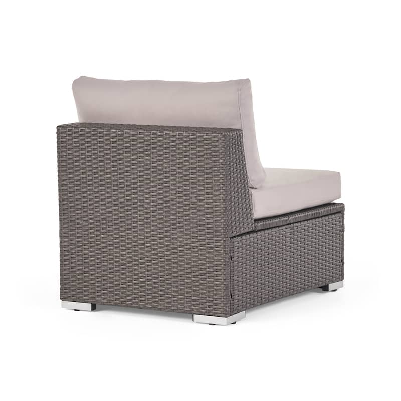 Santa Rosa Wicker Outdoor Armless Club Chair by Christopher Knight Home