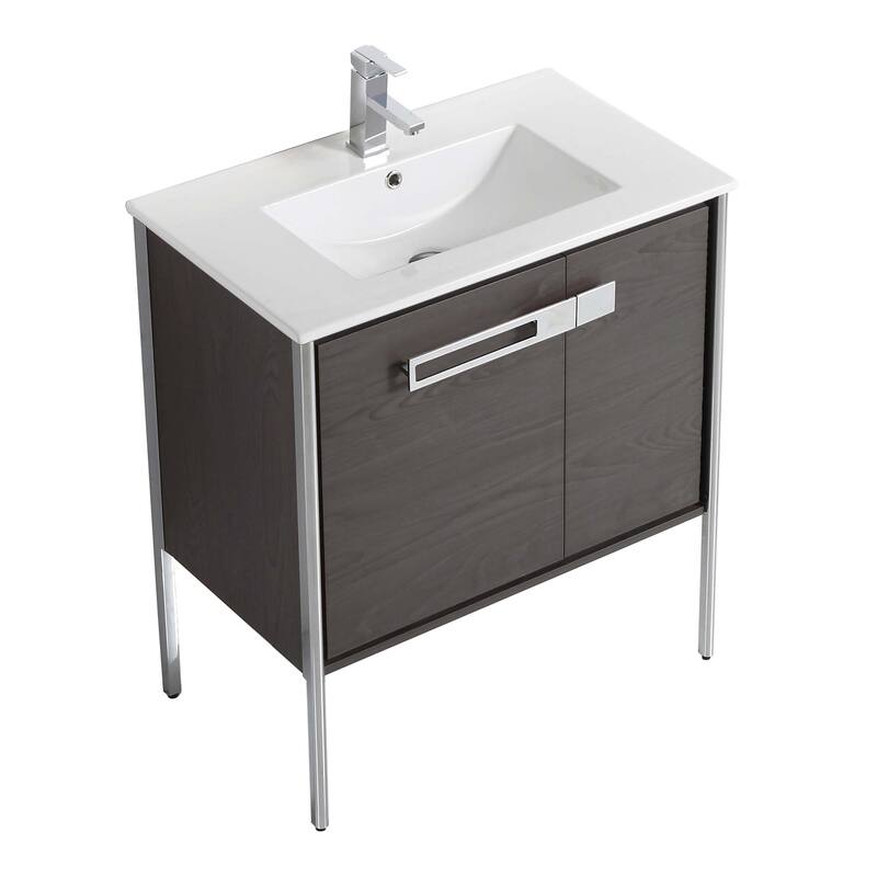 Fine Fixtures Oakville Bathroom Vanity with White Ceramic Sink