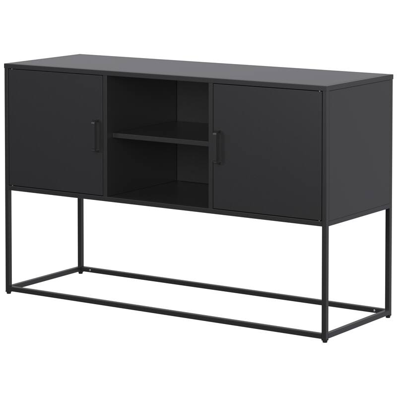 Modern Metal Sideboard Buffet with Plenty of Storage Space and Elegant Handles