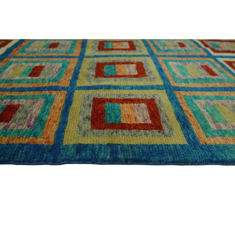 Balochi Mitchell Blue/Rust Rug - 4'6" x 6'7"