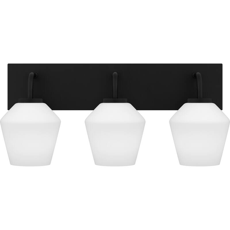 Nielson 3-Light Matte Black Bath Light
