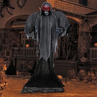 12.1 Ft Skeleton Hanging Ghost Halloween Decoration with Torn Wings Strikes