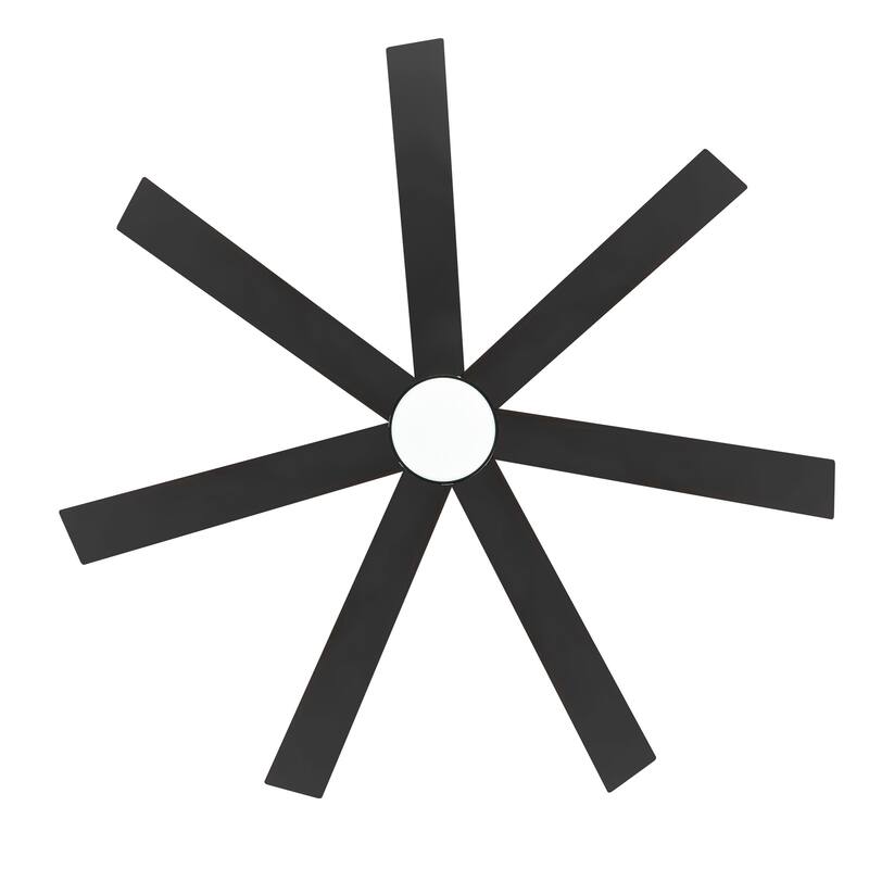 60" Modern Reversible 7-Blade LED Ceiling Fan with Remote and Light Kit