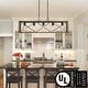 preview thumbnail 1 of 68, Kiro 5-light Farmhouse Linear Chandelier Faux Wood Dining Lighting with UL Certified - 36''